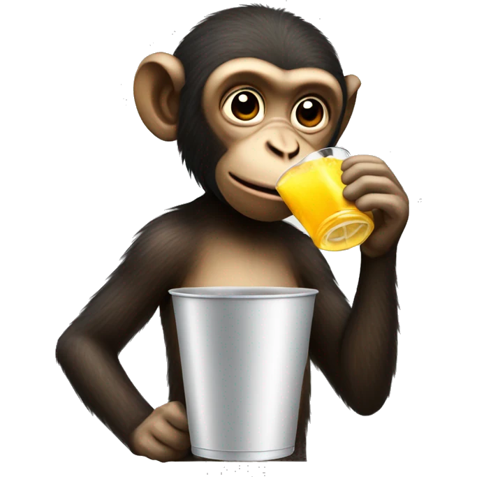 Monkey drinking  emoji