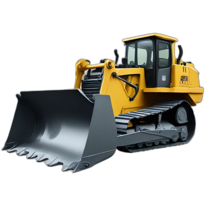 A bulldozer giving birth emoji