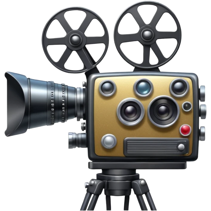 old movie camera with sparkles emoji