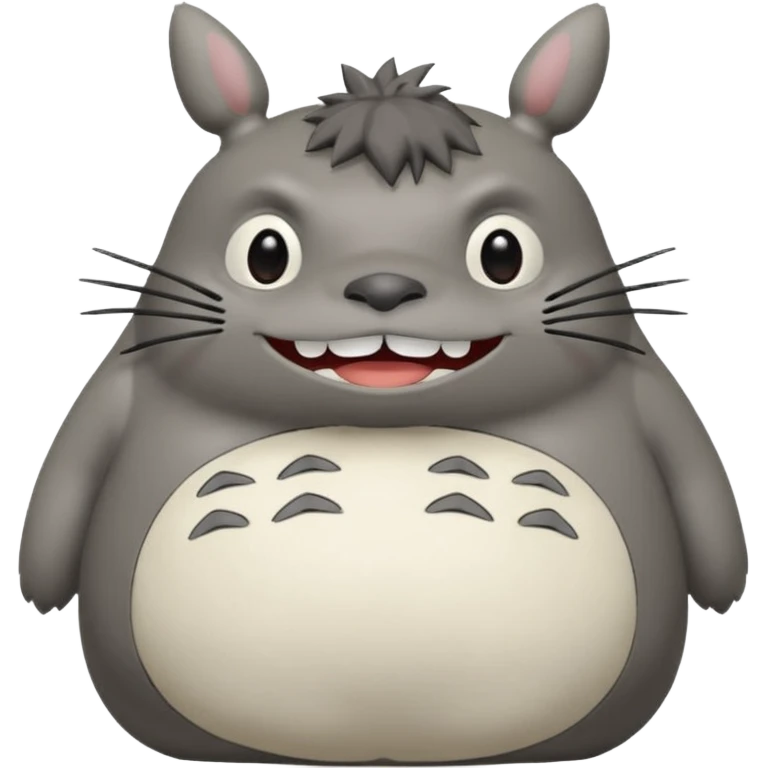 Totoro tierno que se parezca al real sonriendo tierno emoji