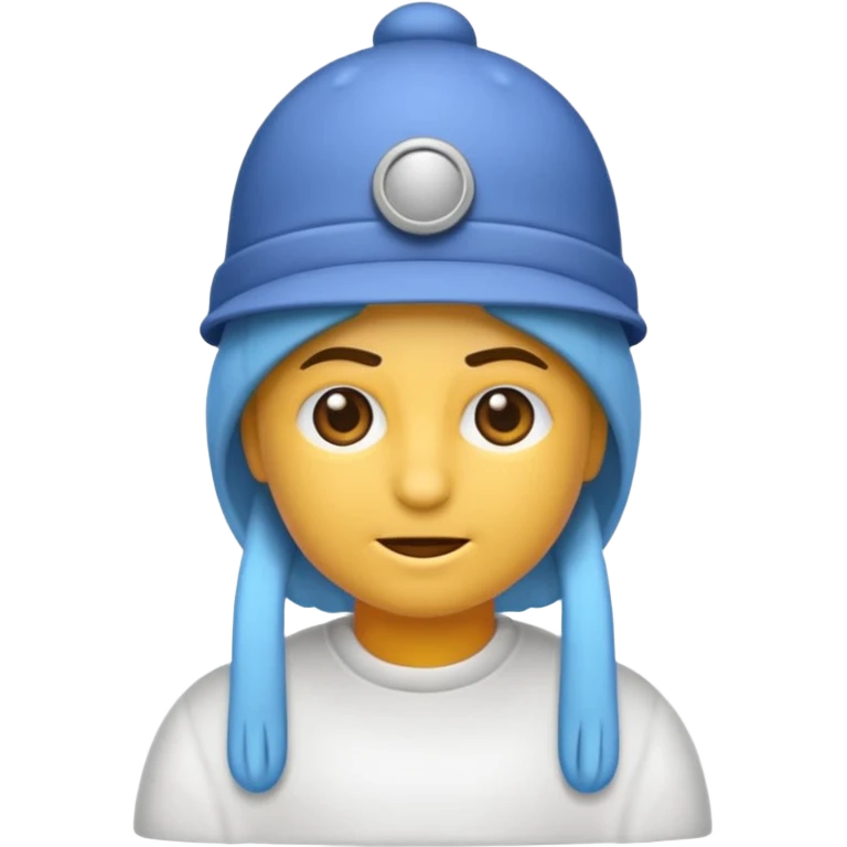 emoji de un persona con gorro de hacer mechas en la peluqueria emoji