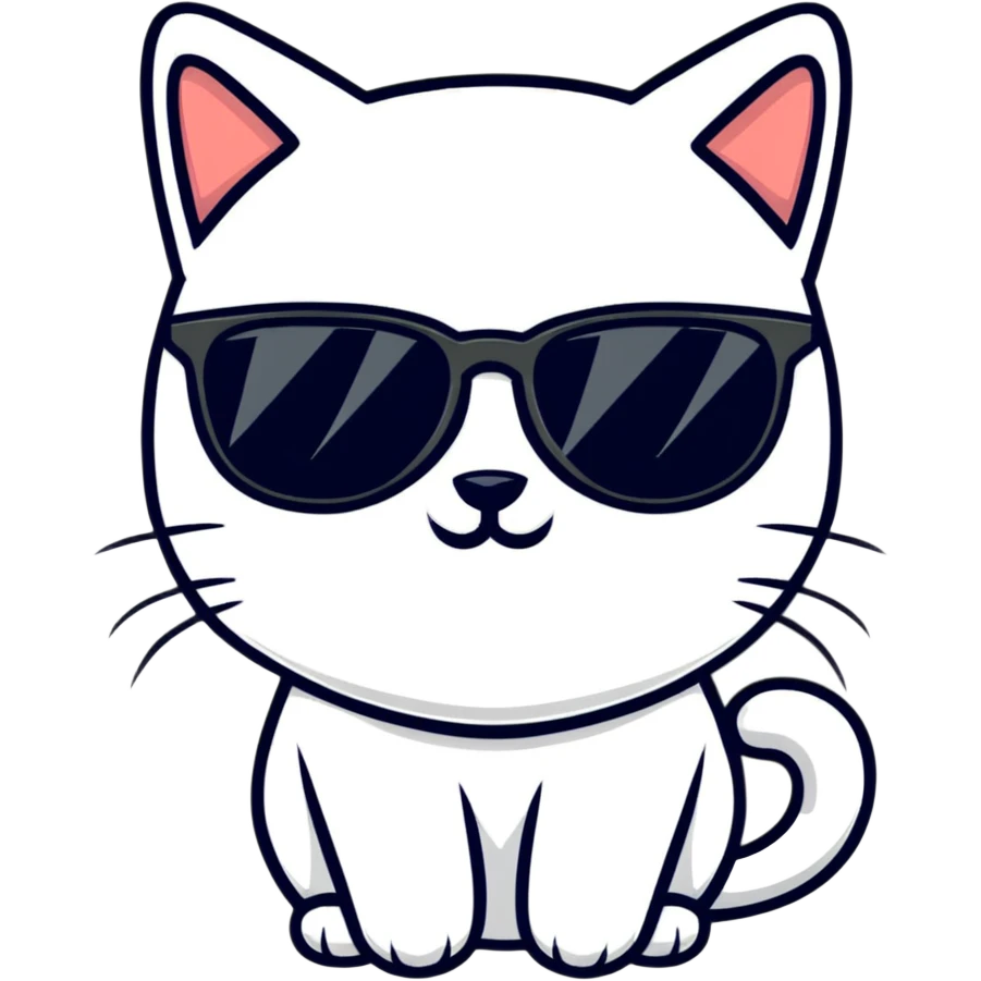 Cat with sunglasses emoji