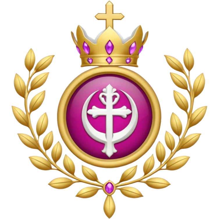 ave maria's emblem with a touch OF MAJENTA emoji