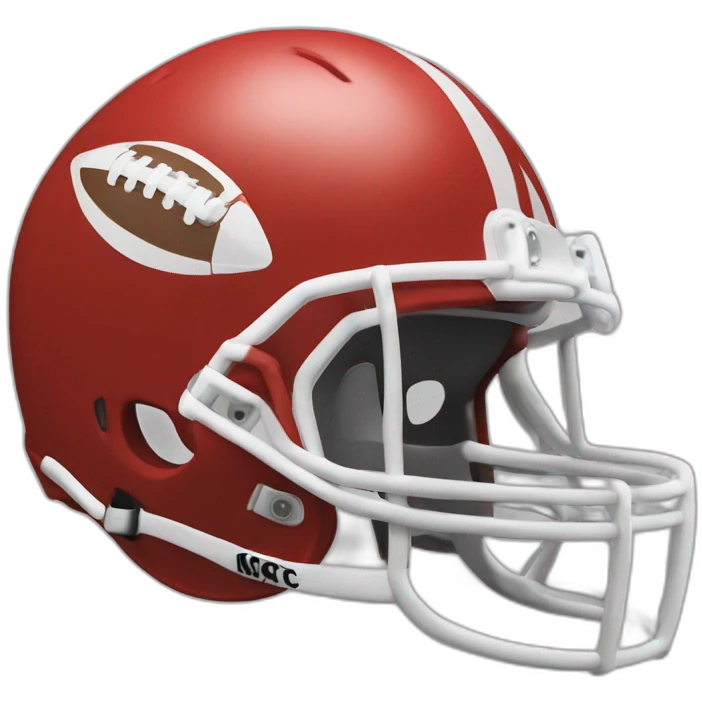 american football helmet with the letters smc emoji