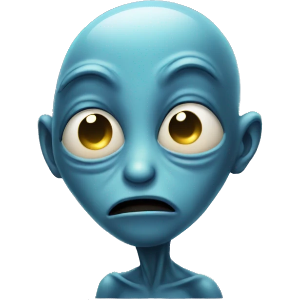 sobbing alien emoji