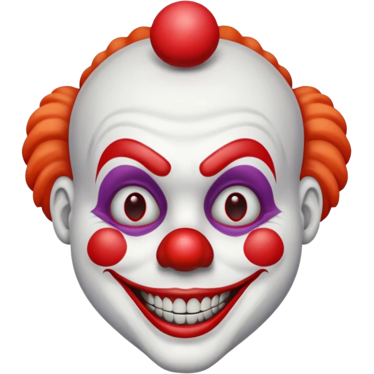 Scary clown with smile emoji
