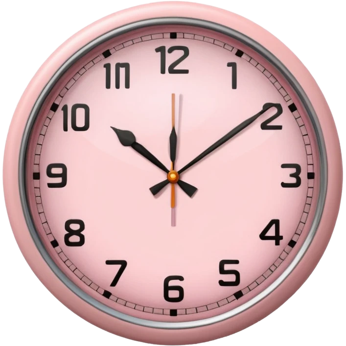 soft pink clock emoji