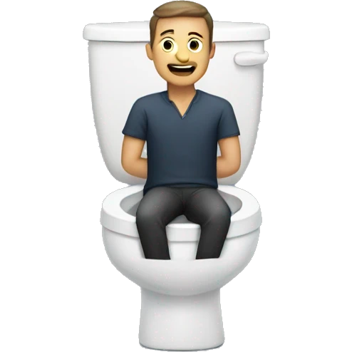 Man on toilet emoji