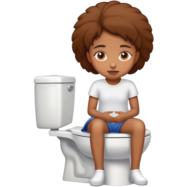 Brown Girl on toilet emoji