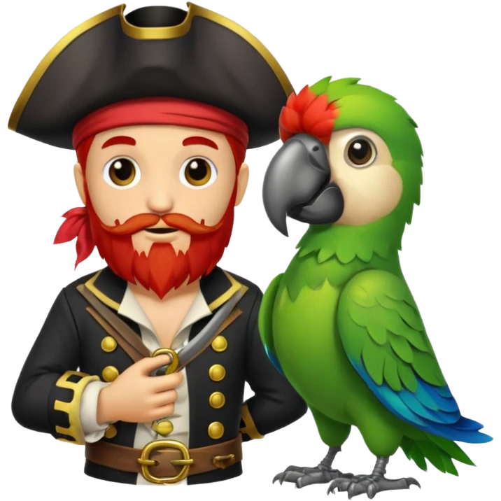 pirate and parrot emoji