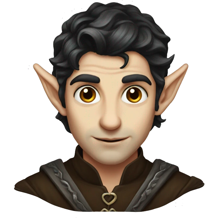 dark hair male elf fantasy emoji