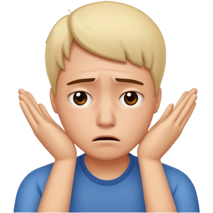 Disappointed exhausted with a sigh and a face palm  emoji ￼￼ emoji