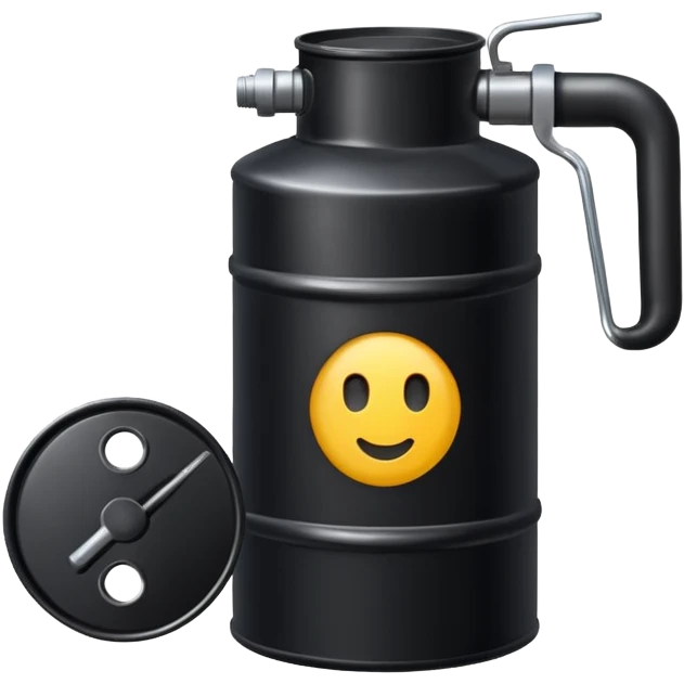 create a realistic canister of oil emoji
