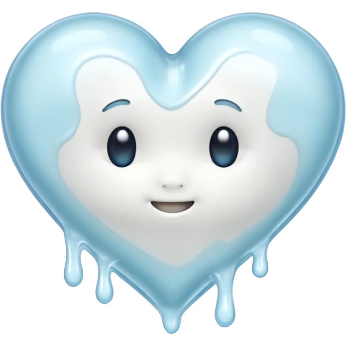 white heart slime (no face) emoji