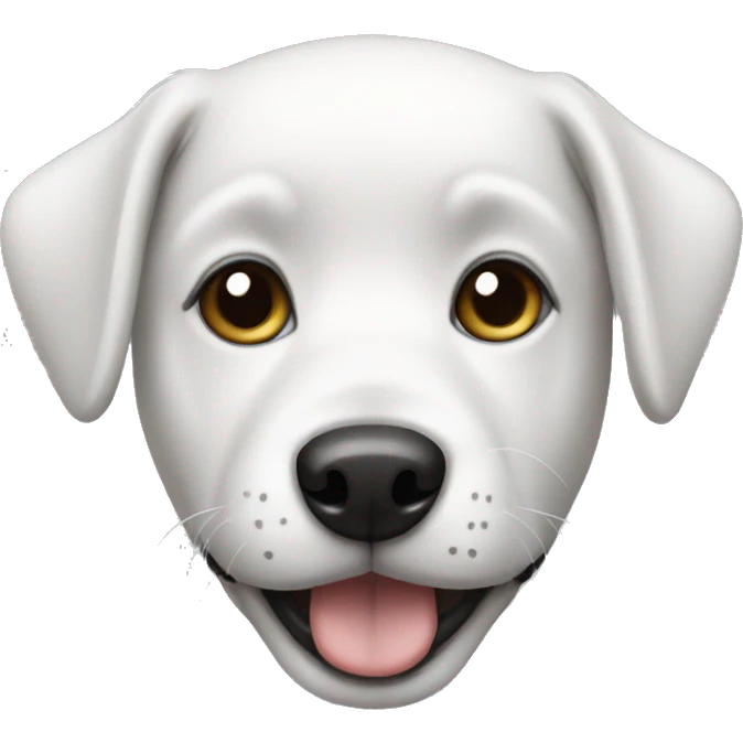 Black and white dog  emoji