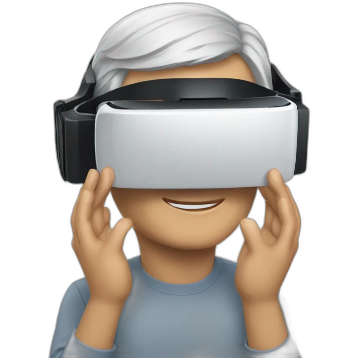 tim cook with VR emoji