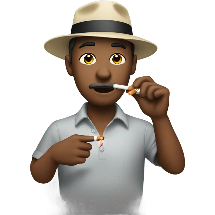 smoking man in a hat emoji