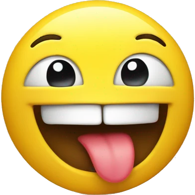 1 yellow smiley with a closed mouth smile and tongue out the side of the mouth. yummy concept emoji