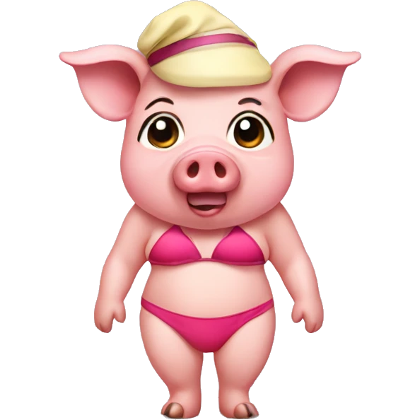 Pig in bikini emoji