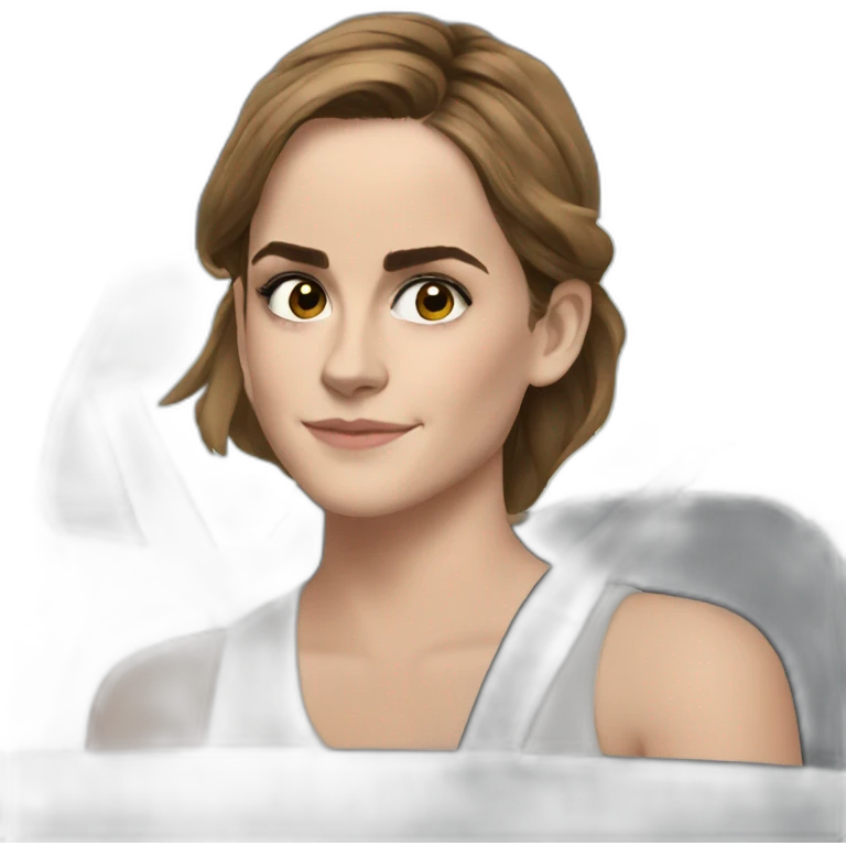 Emma-watson in car emoji