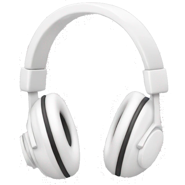 White headphones with bows emoji