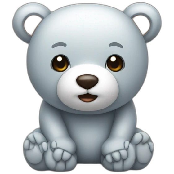 coding cute bear emoji