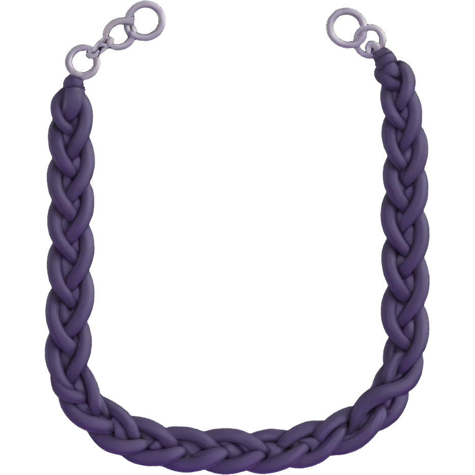 hair braid with silver rings emoji