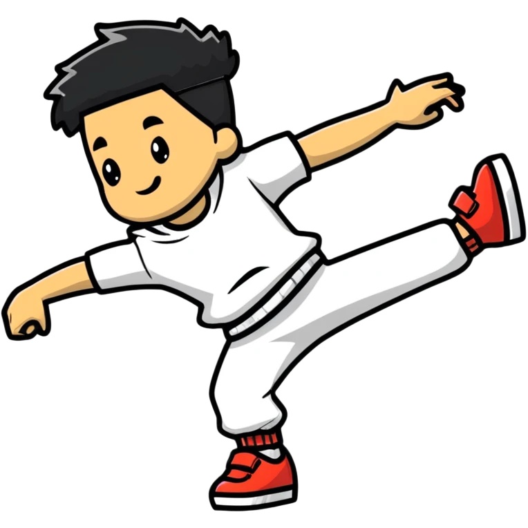 green breakdancer in playful pose emoji
