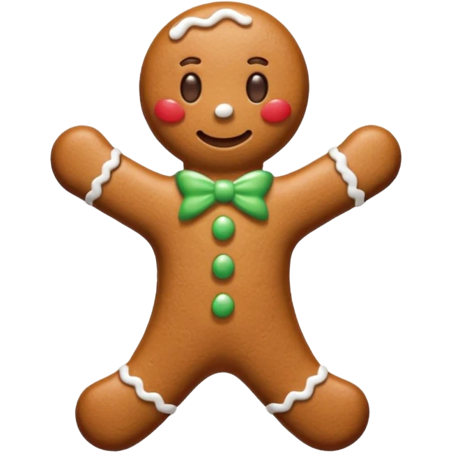 Omino di pan di zenzero con solo glassa bianca  emoji