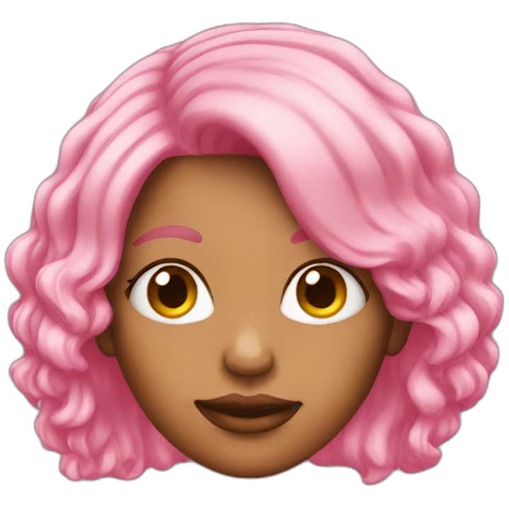 woman pink hair emoji