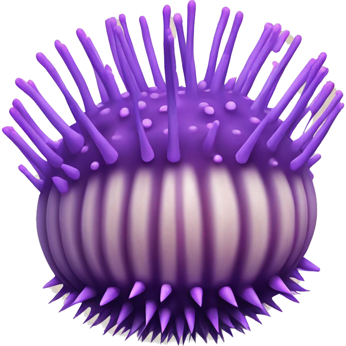 purple sea urchin (Strongylocentrotus purpuratus) purple ball with lots of lighter purple spikes emoji