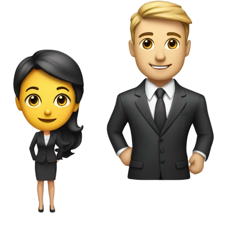 caucasian businessman and businesswoman emoji