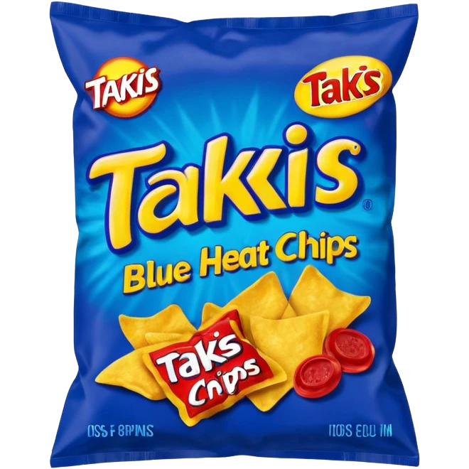 takis blue chips bag
 emoji