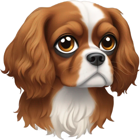 Cavalier king charles, black and tan emoji