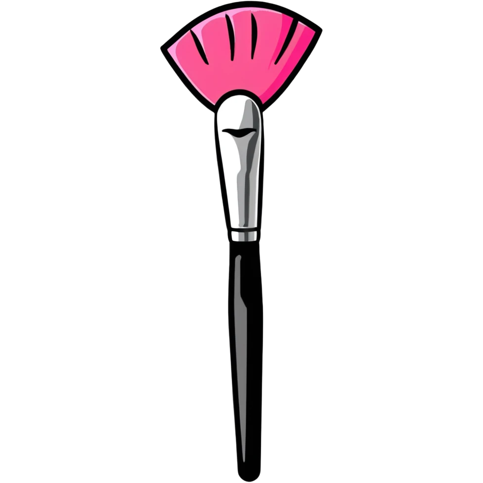 Makeup brush with pink bristles emoji
