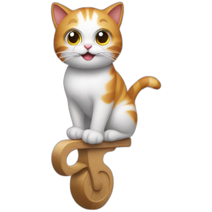 Cat on a pogo stixk emoji
