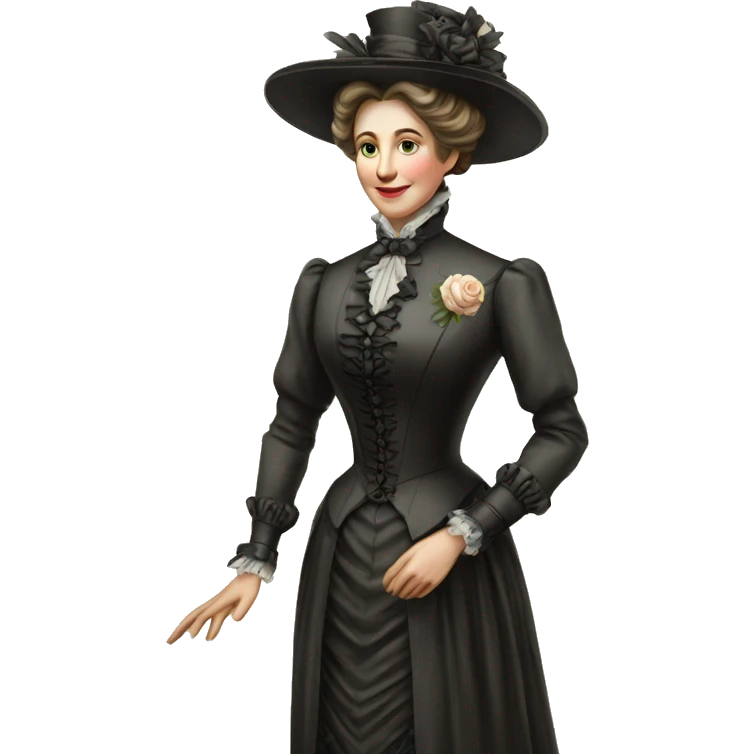 elegant victorian woman old emoji
