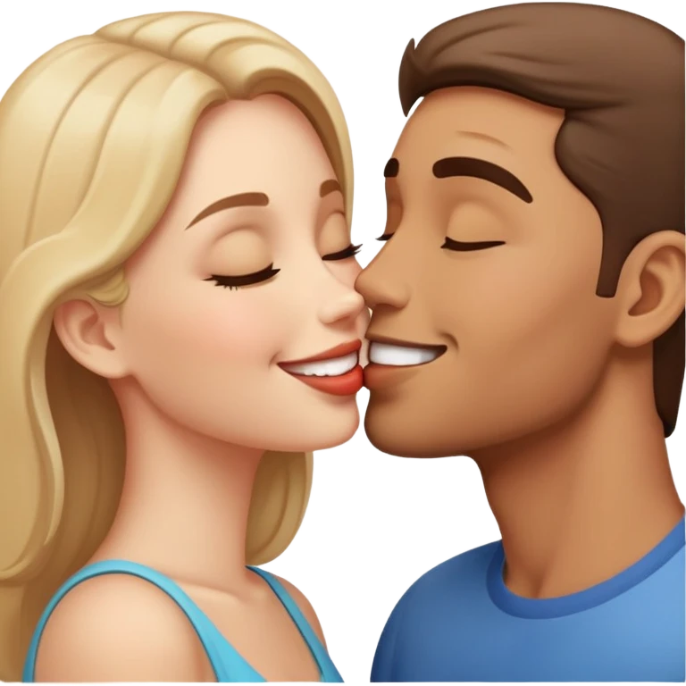 couple sharing a kiss emoji