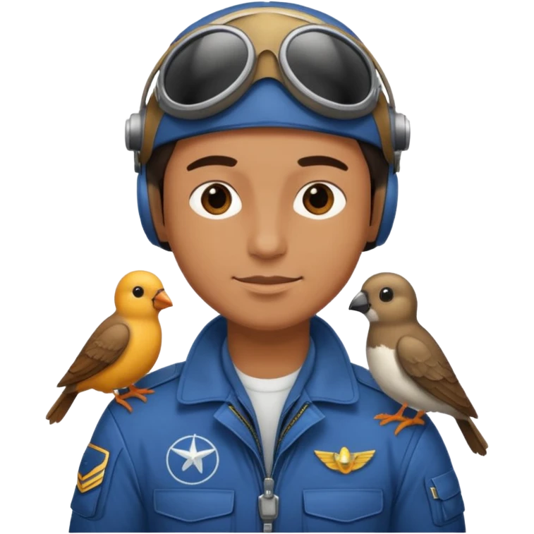 pilot with bird  emoji