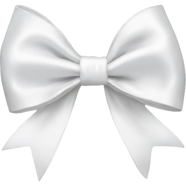 white satin bow emoji