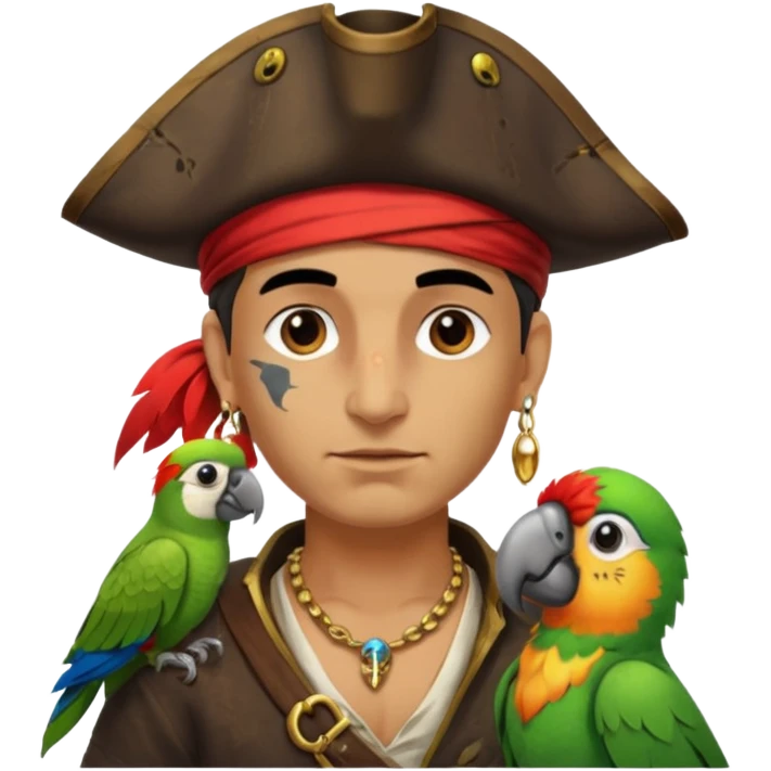 pirate and parrot emoji