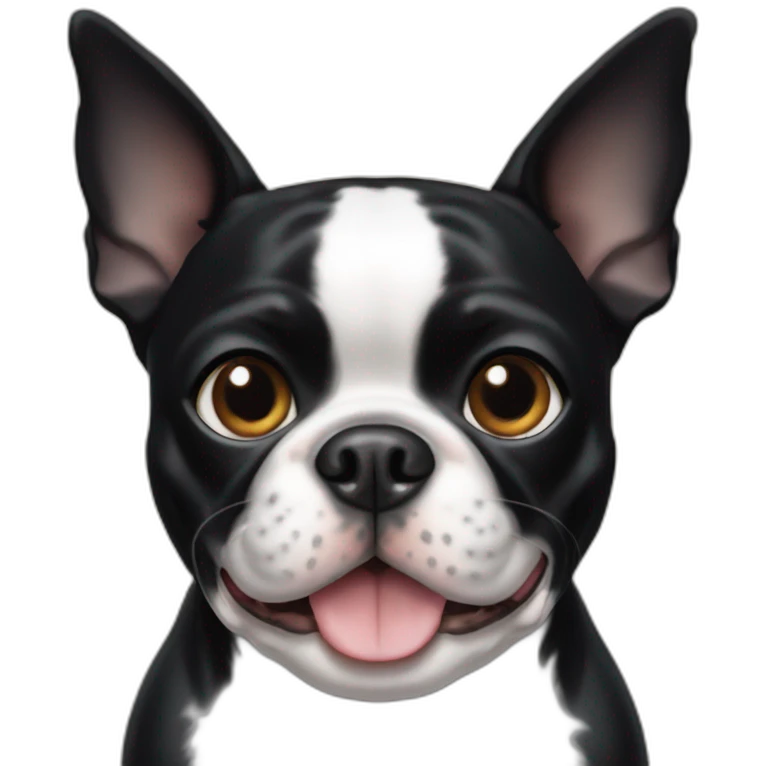 Black boston terrier emoji