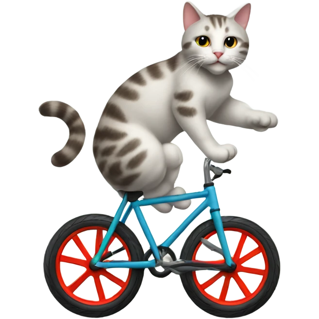 Cat riding a unicycle  emoji