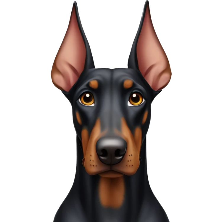 Doberman with small ears  emoji
