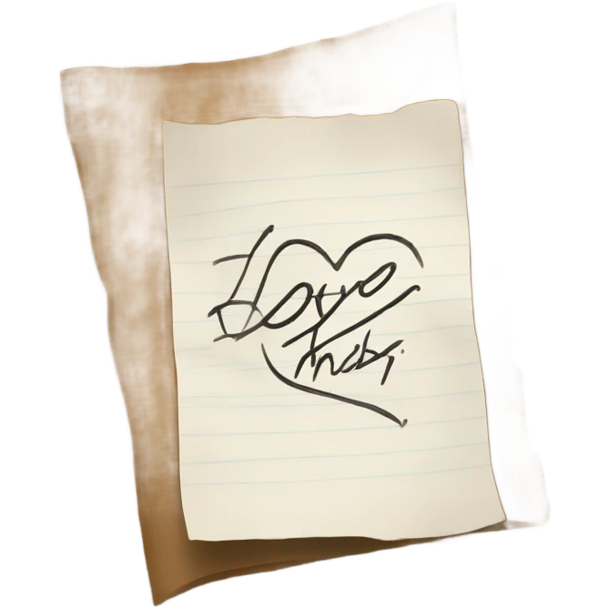 paper that says love this emoji