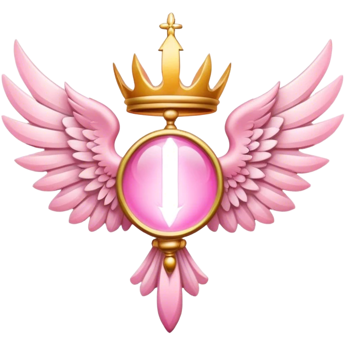 6 wings emblem holy light pink emoji