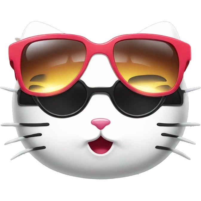 Hello kitty with sun glasses  emoji