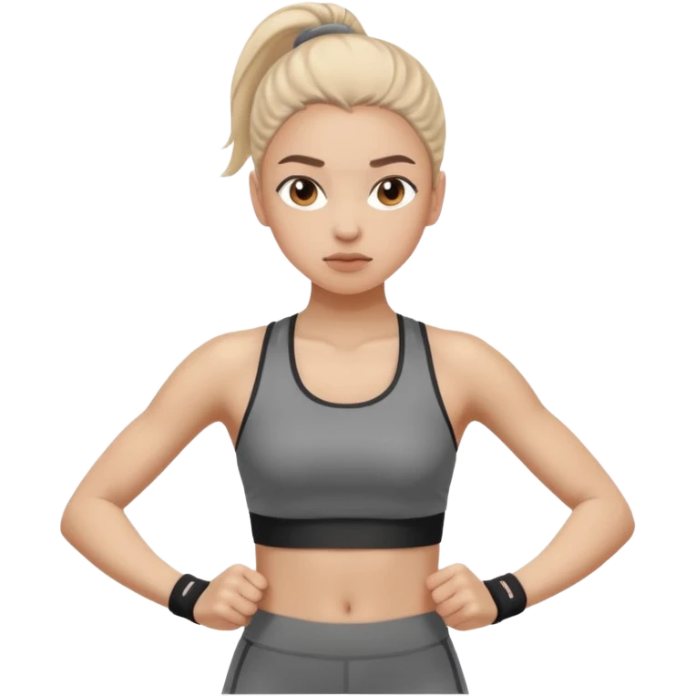 Девушка занимается спортом  emoji