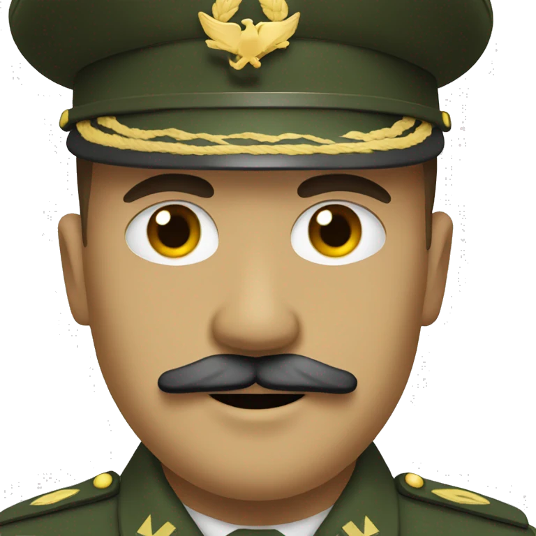 military man in uniform with a mustache  emoji
