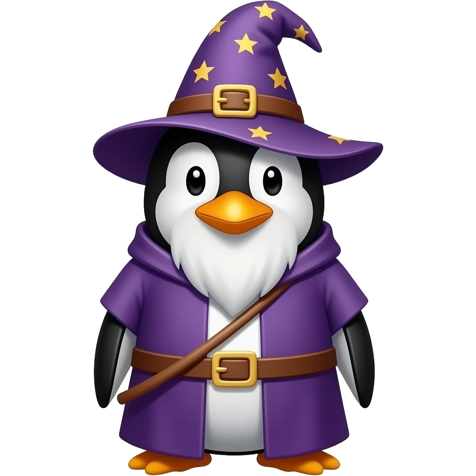 Penguin Wizard emoji